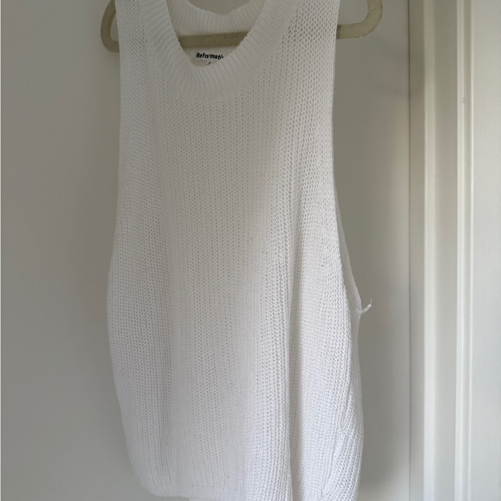 Reformation White Knit Top